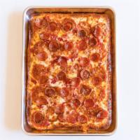 Double Pepperoni · Over 50 pepperoni slices! Parmesan, mozzarella, signature pizza sauce, traditional and cuppe...