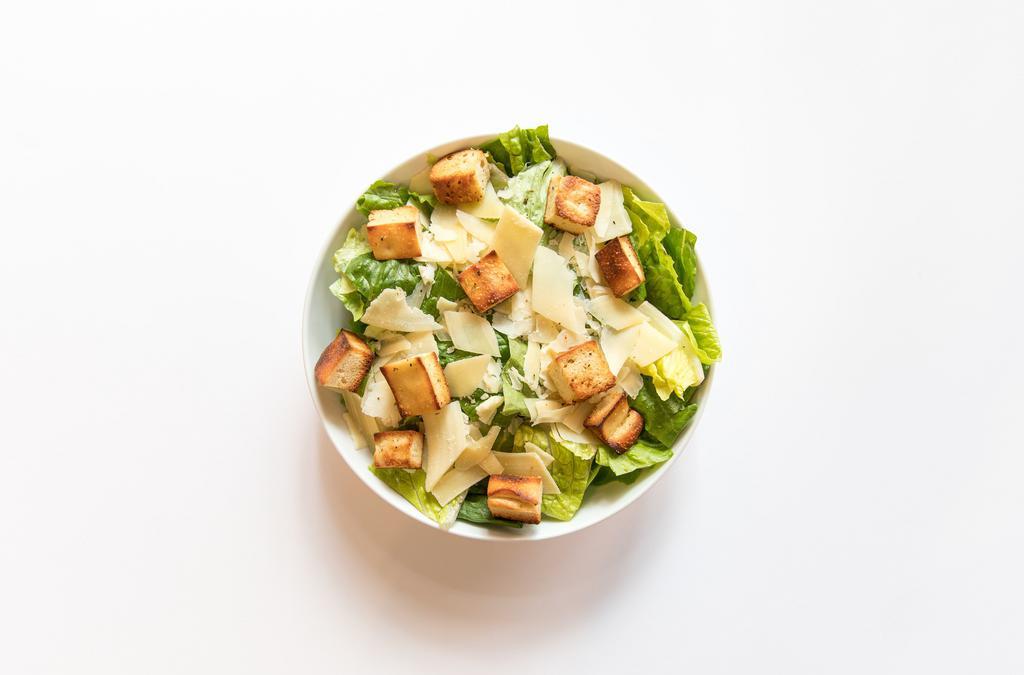 Caesar Salad · Romaine lettuce, shaved parmesan, housemade croutons, and classic Caesar dressing.