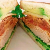 Chipotle Turkey · Turkey, Pepper Jack, Avocado, Jalapeños, Lettuce, Tomatoes, Onion and Mayonnaise with Chipot...