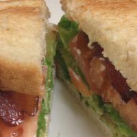 Blt · Bacon. Lettuce, Tomatoes and Mayonnaise
