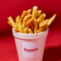 Cheese Fries · Crispy fries with layers of cheese whiz.