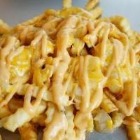 Beast Fries · Grilled Onions, 4 Cheeses, Beast Sauce