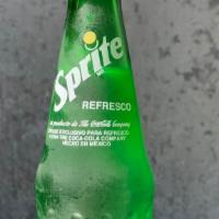 Mexican Sprite · Glass bottle, made with pure cane sugar.  355 ml