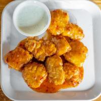 All American Wings (10) · Baked to a crisp. Then shaken in your choice of sauce. Choose from BBQ, fiery, or sweet and ...