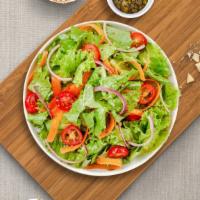 Eden'S Salad · (Vegetarian) Romaine lettuce, cherry tomatoes, cucumbers, and onions dressed tossed with ran...