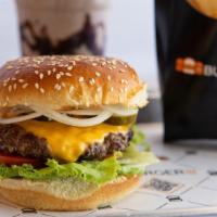 Angus Beef Burger Meal · Angus Beef Burger with a side of French  fries and a choice of soda.  Can substitute burgeri...