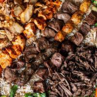 Party Platter · suggested for 6 people - lamb, beef, chicken tawook, kafta, chicken shawarma, beef shawarma,...