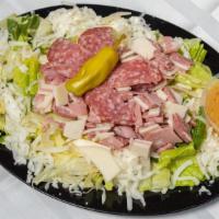 Antipasto Salad · 760 Cal. Blend of fresh lettuce with a large portion of cotto salami, mortadella, ham, dry s...