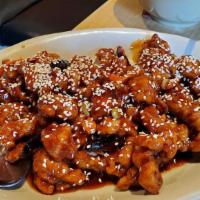 Sesame Chicken Full · Hot and Spicy! Crispy chicken in our sesame sauce covered with fresh roasted sesame seeds. A...