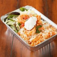 Con Todo Bowl · Choice of steak, chicken or pork with rice, beans, lettuce, salsa, Jack cheese, and sour cre...