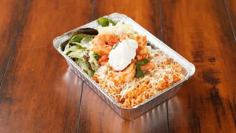 Con Todo Bowl · Choice of steak, chicken or pork with rice, beans, lettuce, salsa, Jack cheese, and sour cream.