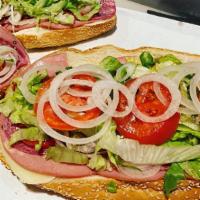 Super Sub Sandwich · Ham, pepperoni, mortadella, salami & provolone.