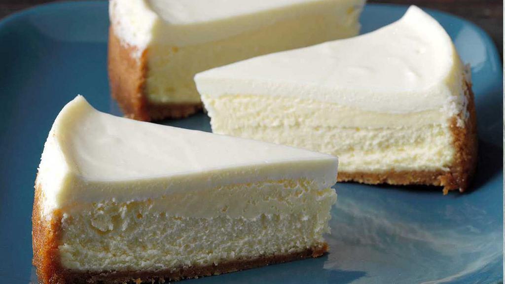 New York Cheesecake · Classic New York cheesecake with a creamy satiny texture,