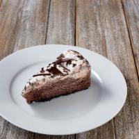 Chocolate Moussecake · A seriously chocolate experience 
A light and fluffy chocolate mousse filing toped with whip...