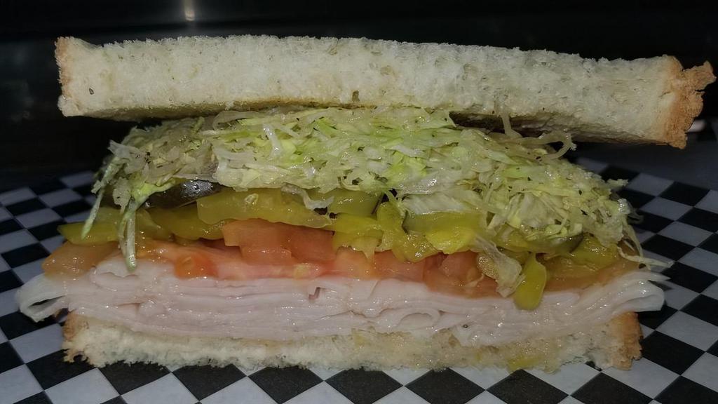Turkey Sandwich · Turkey, cheese.