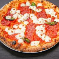 Double Pepperoni Pizza · Italian tomato sauce, fresh mozzarella, pepperoni, spicy Italian salami available Neapolitan...