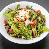Walnut & Gorgonzola Salad · Baby arugula, seasonal greens, grape tomatoes, walnuts, Gorgonzola, Parmigiano-Reggiano, wal...