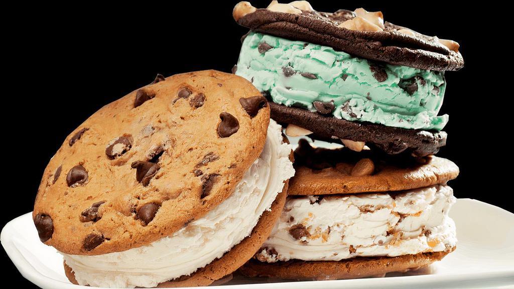 Ice Cream Sandwich · Create one of our famous made-to-order ice cream sandwiches!  Choose two of our freshly-baked Classic Cookies, select an ice cream flavor, and you have your perfect dessert.