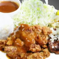 Hambak Pork+Chicken Cutlet · Instead of ground beef, it makes a combo with a pork loin made by grinding only pork loin, a...