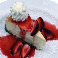 New York - Style Cheesecake · Graham Cracker Crust & Fresh Strawberries.