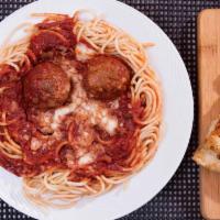 Spaghetti & Meatballs · Italian meatballs, simmered in a Southern-style Italian spaghetti sauce.