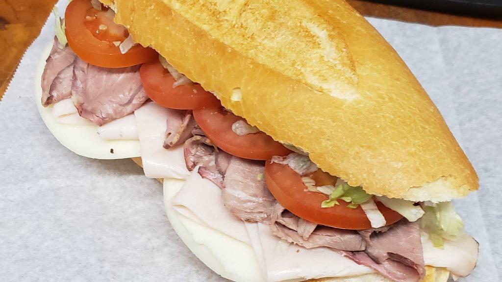 Roast Beef, Turkey And Cheese Cold Sandwich · 
