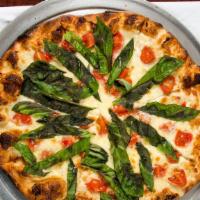 Italian Pizza (14'' 8 Slices) · Olive oil, garlic, fresh Mozzarella cheese, tomatoes and basil.