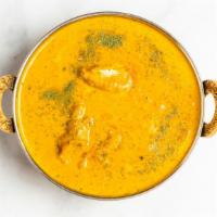 Chicken Korma · Diced chicken flavoured with Kashmiri herbs and cooked in yogurt and cream mild spices with ...