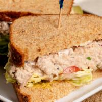Tuna (Albacore) · Full sandwich (206 cal)
Choice of bread:  Baguette,  Croissant, Wheat Bread, Sourdough roll....