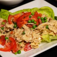 Sweet Basil Pasta Salad  (Small) · Bow-tie pasta, tomato and peas tossed in a mustard vinaigrette.