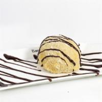 Fried Ice Cream · Vanilla ice cream, egg, bread crumb.