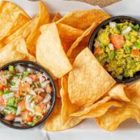 Chips & Pico · Vegan. Add guacamole for an additional charge.