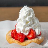 Fry Bread Strawberry Shortcake · Fry Bread topped with Strawberries & Whipped Cream