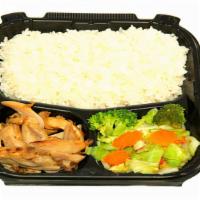 Chicken Teriyaki Steam Rice · Cabbage, broccoli, carrot, teriyaki sauce.