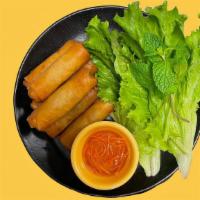 Vietnamese Egg Roll · Deep fried spring roll, stuffed with ground pork, noodles, mushrooms, and carrots. Served wi...