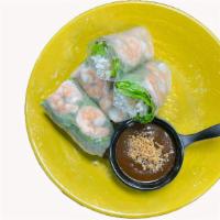 Shrimp Spring Roll · Shrimp, pork, lettuce, bean sprouts, and noodles, wrapped in rice paper. Served with house p...