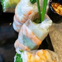 Spring Rolls (2) · Choice of traditional pork and shrimp or  charbroiled pork or vegetarian. Served with tradit...