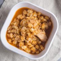Pozole Soup · Tender chunks of pork with hominy.