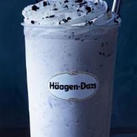Cookies & Cream Milkshake · Pieces of crunchy chocolate cookies in vanilla ice cream blended and topped with whipped cre...
