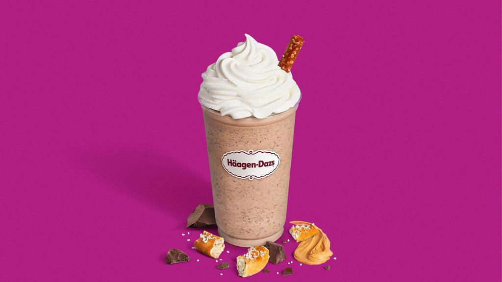Chocolate Peanut Butter Pretzel Shake – Limited Time Only · Classic chocolate ice cream packed with creamy peanut butter and crunchy pretzel pieces hand spun and served with fresh whipped cream and a pretzel rod.