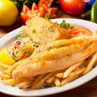 Catfish Plate · Served with fries, coleslaw and bread.