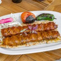 Koobideh · 2 strips of charbroiled ground beef or lamb