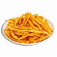 Snapback Seasoned Fries · Thin and crispy golden french fries dusted in our signature SnapBack Old Bay seasoning.