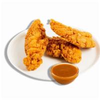 3 Pc Snapback Tendies · 3 of our jumbo, hand-breaded, crispy, all white meat chicken tenders, served with your choic...