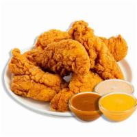 5 Pc Snapback Tendies · 5 of our jumbo, hand-breaded, crispy, all white meat chicken tenders, served with your choic...