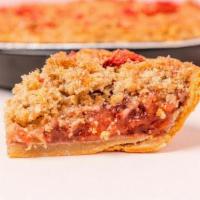Strawberry Rhubarb Crumble (V) · Fresh rhubarb and strawberries in our house citrus spice blend, topped with an old- fashione...