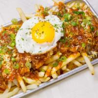 J'S Kimchi Fries 👍👍 · Hot. J's special red sauce, minced kimchi with J's super fries.