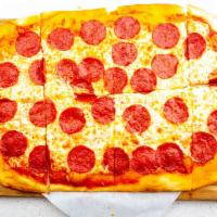 Pepperoni Pizza · Marinara sauce, mozzarella cheese, pepperoni.