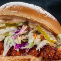 Original Nashville Hot Chicken Sandwich · Sandwich comes with coleslaw, special sauce, pickles, and premium chicken breast