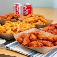 30 Wings Combo · 30 wings your choice of style and flavor, 2 sides, 3 drinks, and 2 dipping sauces.